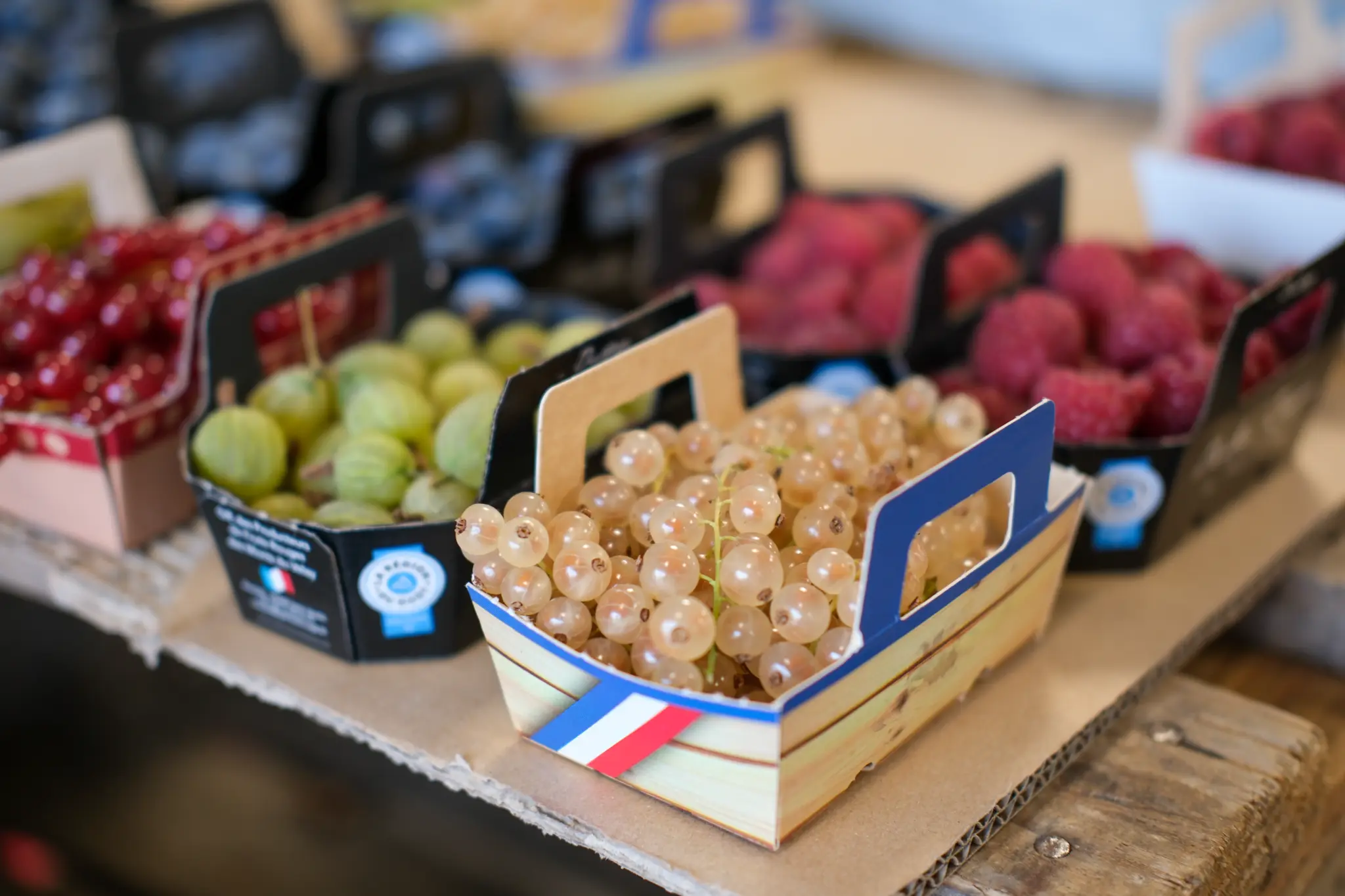 Groseilles blanches françaises en barquettes